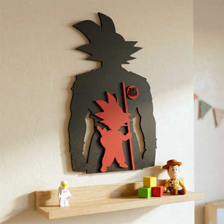 Cuadro doble de Goku | 40x60 | madera MDF pintado