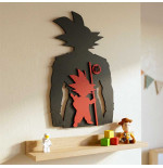 Cuadro doble de Goku | 40x60 | madera MDF pintado
