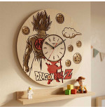 Reloj mural de Goku | madera eucalipto | 40x40 cm.