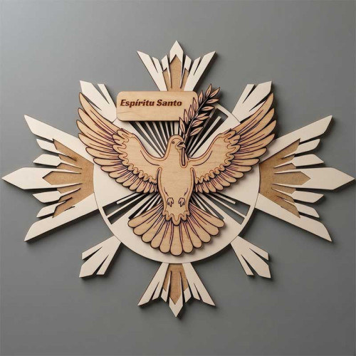 Cuadro multicapa representación del Espíritu Santo | 80x60 cm.