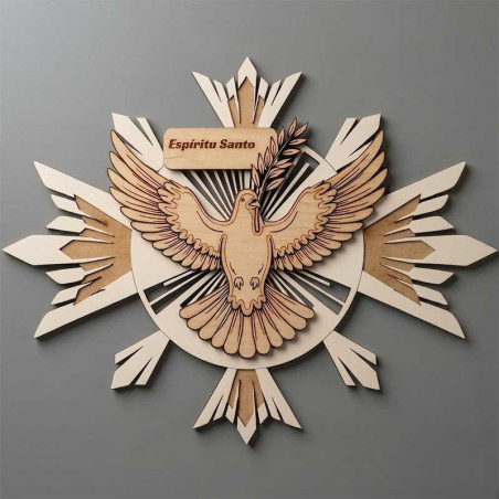 Cuadro multicapa representación del Espíritu Santo | 80x60 cm.
